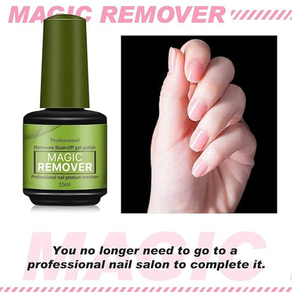 GV508 INOG Gel Nail Polish Remover Kit, No Need for Foil, Quick & Easy Polish Remover In 3-5 Minutes, No Need Soaking Or Wrapping Doesn't Hurt Nails-15ml (Set of 4)