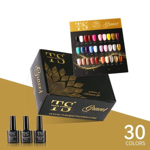 THR3E STROKES Grace1 Professional Gel Polish Kit | 30 Shades