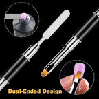 GV533 INOG Poly Gel Quick Building Nail Set,100Pcs False Nail Mold Clear Nail Extension Form Tips,10 Nail Tips Clip And 1Pcs Dual-Ended Poly Extension Brush Picker For Polygel Extension,Home Salon