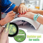 GV536 INOG Solid Builder Gel for Nails, Aurora Shimmer Hard Gel for Extension, Non-Sticky Hand 3D Carving Sculpture Gel With Silicone Pen Decoration Mold for DIY Art Home Salon (Aurora Green)