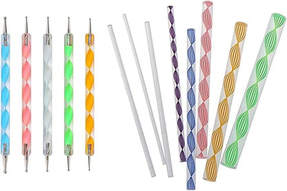 GV567 INOG Mandala Dotting Tools for Painting, Rock Paint Kits, Nail Art, Polymer Clay, DIY Supplies with Ball Stylus Dot Pen, Metal Modelling Ball Tool 13 PCS (8 Pcs Mandala Tool & 5 Pcs Dotting Tool)