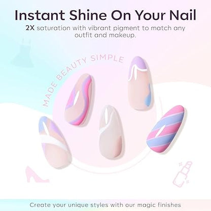 GV867 Gel Nail Polish Set - 6 ColorsSoft Pink White Light Purple Blue Green Nude Summer Nail Polish All Seasons Soak Off LED Lamp Cured Manicure Kit For Nail Art (11,45,02,51,123,77)(Soft Buzzy)