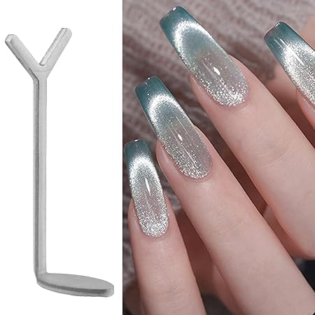 GV611 1PCS Heart Nail Magnet Cat Eye Magnet Y Shape Cat Eye for Nail Art | Manicure Accessories for Salon at Home, Prosthesis Solution and Nail Polish for Beginners and Experts (Small)