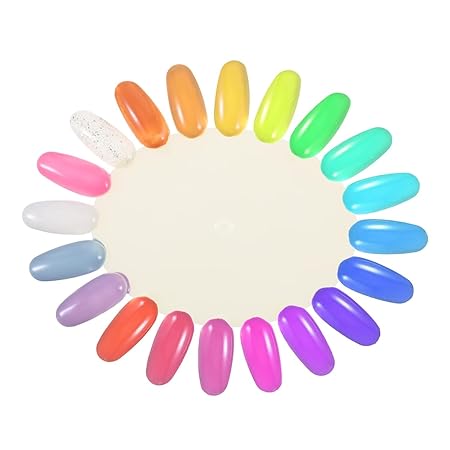 GV710 THR3E STROKES Nail Tips Display Board for Nail Art Design Pattern Practice and Swatch Nail Polish Colors 10pcs(owal)