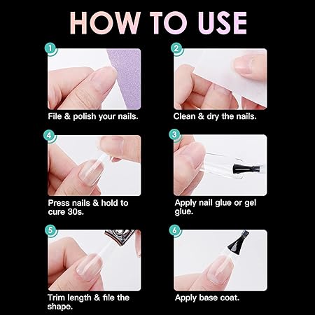 GV764 THR3E STROKES 120pcs Soft Gel Nail Tips, Gel X NailTips Clear Fake Nails Full Cover Soft Acrylic NailTips with Box for Extension Nail Manicure Salon Home DIY