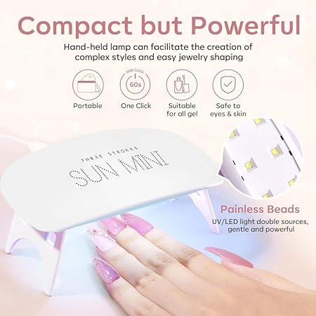 GV783 THR3E STROKES Professional Polygel Nail Extension Kit | All-in-One Medium Kit for Nail Art & Extension | Salon-Quality DIY Nail Kit (SALOMO KIT)