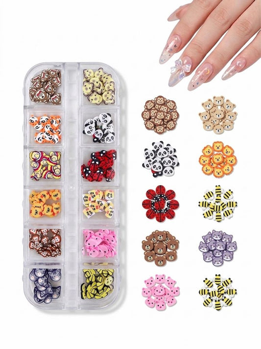 GV1055 Fall Nail Art Stickers Maple Leaf Nail Art Glitter Set – 3D Autumn Nail Sequins Decoration Kit