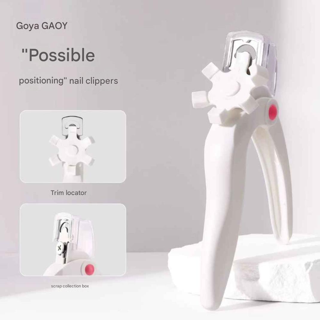 GV858 Acrylic Nail Cutter – Stainless Steel False Nail Clippers with Nail Rest | Professional Portable Clipper for Artificial, Acrylic & Gel Nails