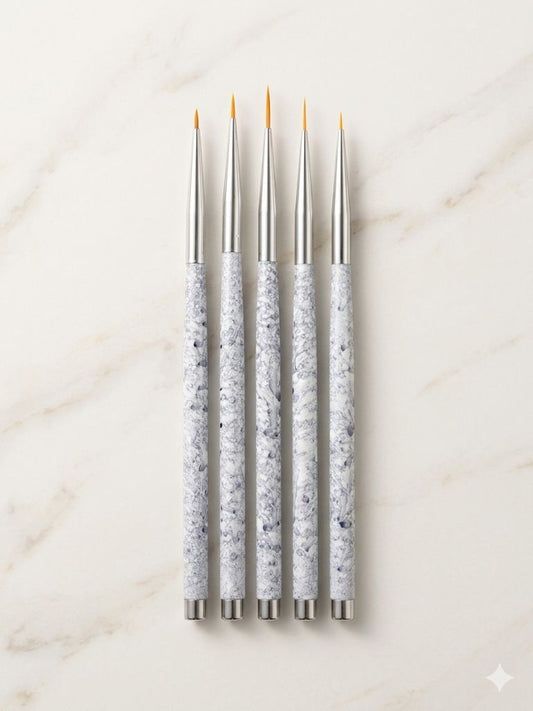 GV1037 5 PCS Nail Art Brush Set – Professional Nail Design Brushes Kit Color may Vary