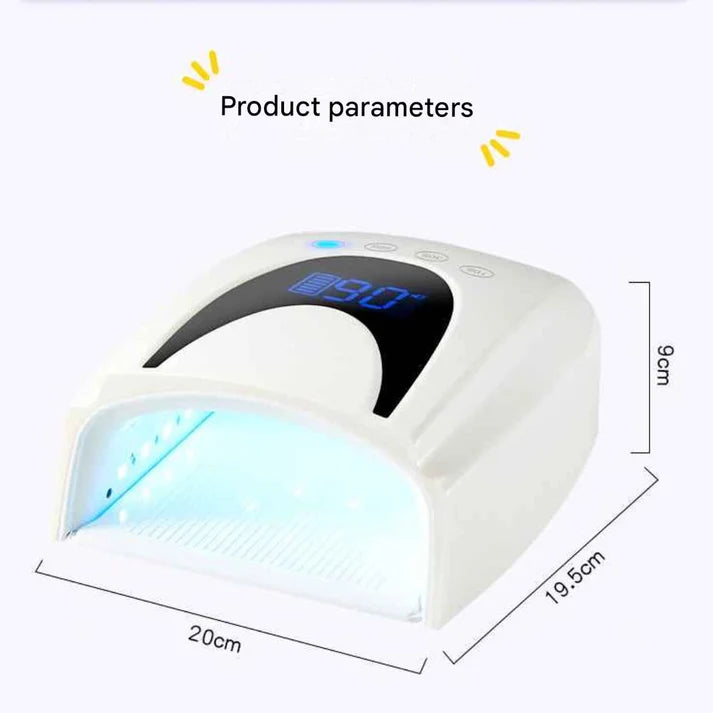 GV1139 Rechargeable UV LED Nail Lamp 72W – Cordless Portable Nail Dryer with 10S/30S/60S/90S Timer for Gel Polish & Nail Art