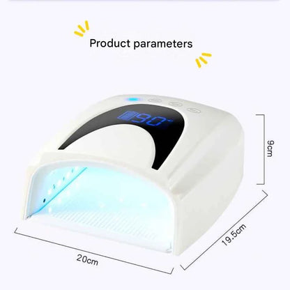 GV1139 Rechargeable UV LED Nail Lamp 72W – Cordless Portable Nail Dryer with 10S/30S/60S/90S Timer for Gel Polish & Nail Art