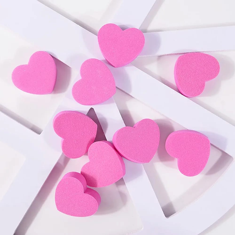 GV850 50pcs Heart-Shaped Nail Art Toe Separators – Soft Foam Pedicure Spacers