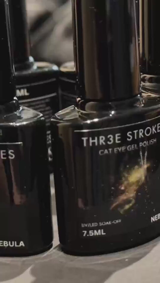 NP41 THR3E STROKES Gel Nail Polish Cat Eye Winter Gel Nail Polish Set 6 Colors, Glitter Red Shiny Brown Burgundy Purple Blue Green Magnetic Effect Sparkle Stunning Nail Gel Polish Gifts for Women, 2024 Limited Colors 7ML (UV/LED LIGHT REQUIRED)