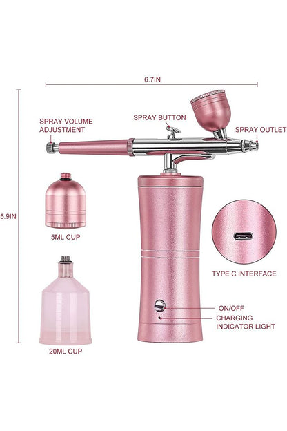 GV848 Rechargeable Airbrush Kit with Compressor – assorted colors  Portable Cordless Airbrush Gun for Makeup, Nail Art, Cake Decorating, Crafts & DIY