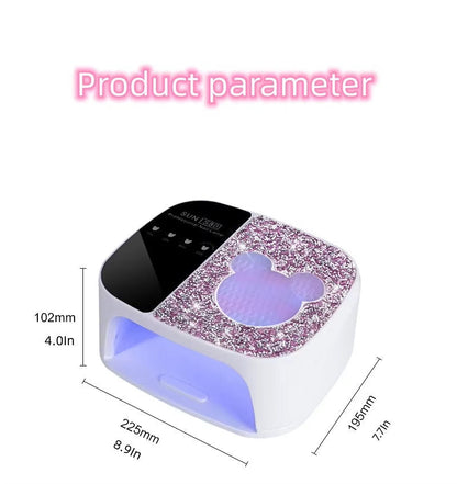 GV676 SUN S80 Cartoon Diamond UV LED Nail Lamp – 36 LEDs, 2-in-1 Fast-Drying Gel Polish Dryer Color May Vary