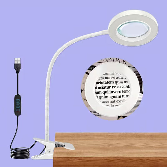 GV908 LED Clip-On Flexible Metal Tube Lamp with Plastic Head – Mini USB Gel Nail Dryer Desk Lamp for DIY Manicure Color may Vary