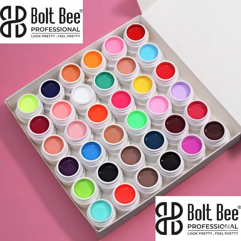 Bolt Bee 36-Piece UV/LED Nail Gel Set | Highly Pigmented Pot Gels