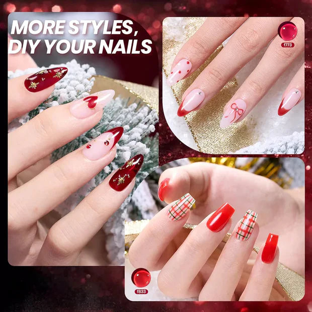 GV950 Vayve Scarlette Gel Polish Set – Solid and Glitter 6 Red Shades