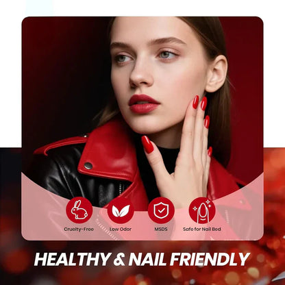 GV950 Vayve Scarlette Gel Polish Set – Solid and Glitter 6 Red Shades